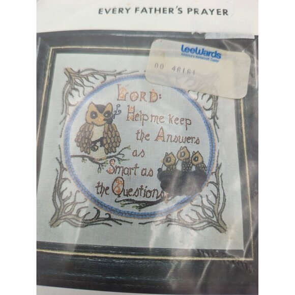 GNW Needleworks No 800 Every Father's Prayer Needle Point Kit 11" Square - Picture 2 of 5